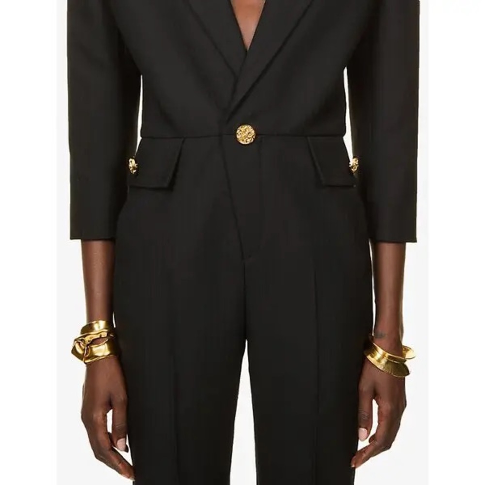 NWT Saint Laurent Black Tailored Jumpsuit - Picture 5 of 6